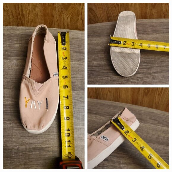Toms Slip-On Fri Yay Shoes Womens Size 5.5 Pink - Picture 11 of 11